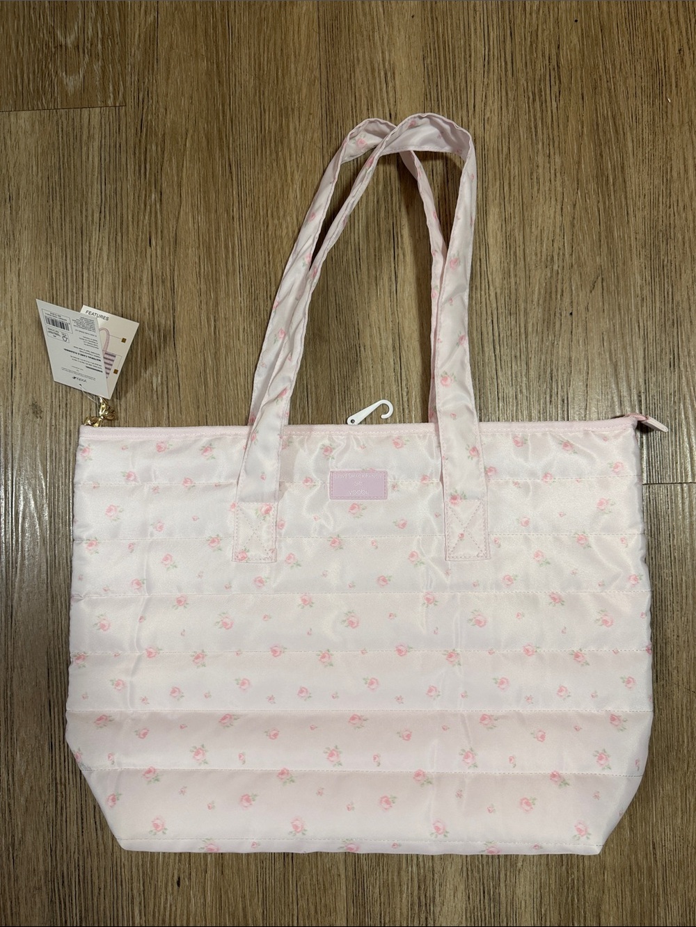New Love Shack Fancy x Target Light Pink Floral Quilted Tote Bag